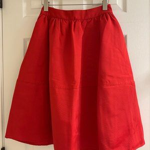 Express Midi Aline Red Skirt